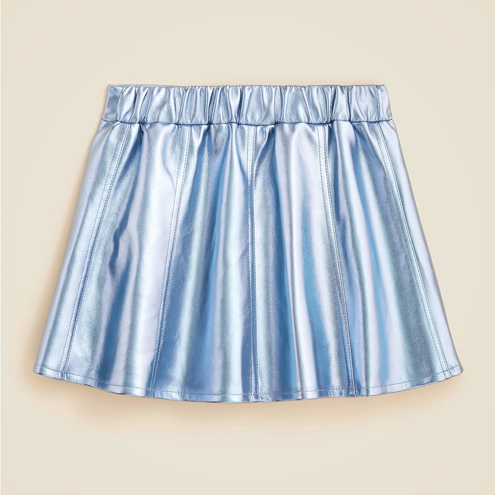 J.Crew Girls’ L’Amour Long-Sleeve Sequin Heart Tee/Metallic Faux Leather Skirt—M - Picture 8 of 12